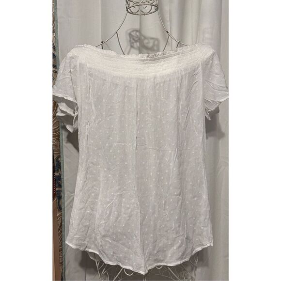 NEW WITH TAGS WOMEN Old Navy Womens Off the Shoulder Top Size XL White S… - Picture 1 of 5